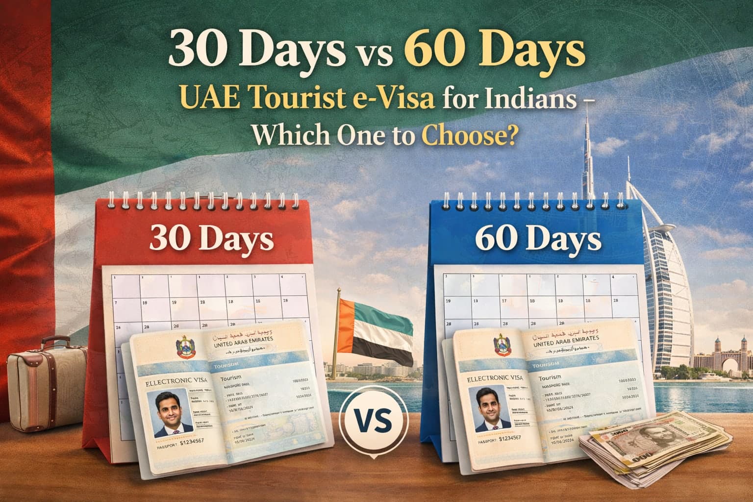 30 Days vs 60 Days UAE Tourist e-Visa for Indians – Which One to Choose?